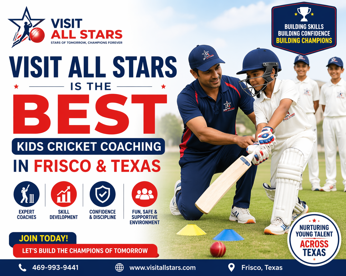 Why Visit All Stars is the Best Kids Cricket Coaching in Frisco & Texas